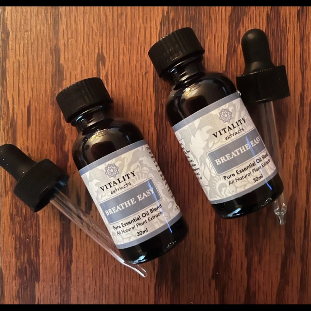 2-PK-30ml w/dropper BREATHE EASY-VITALITY EXTRACT ESSENTIAL OILS-USE IN DIFFUSER
